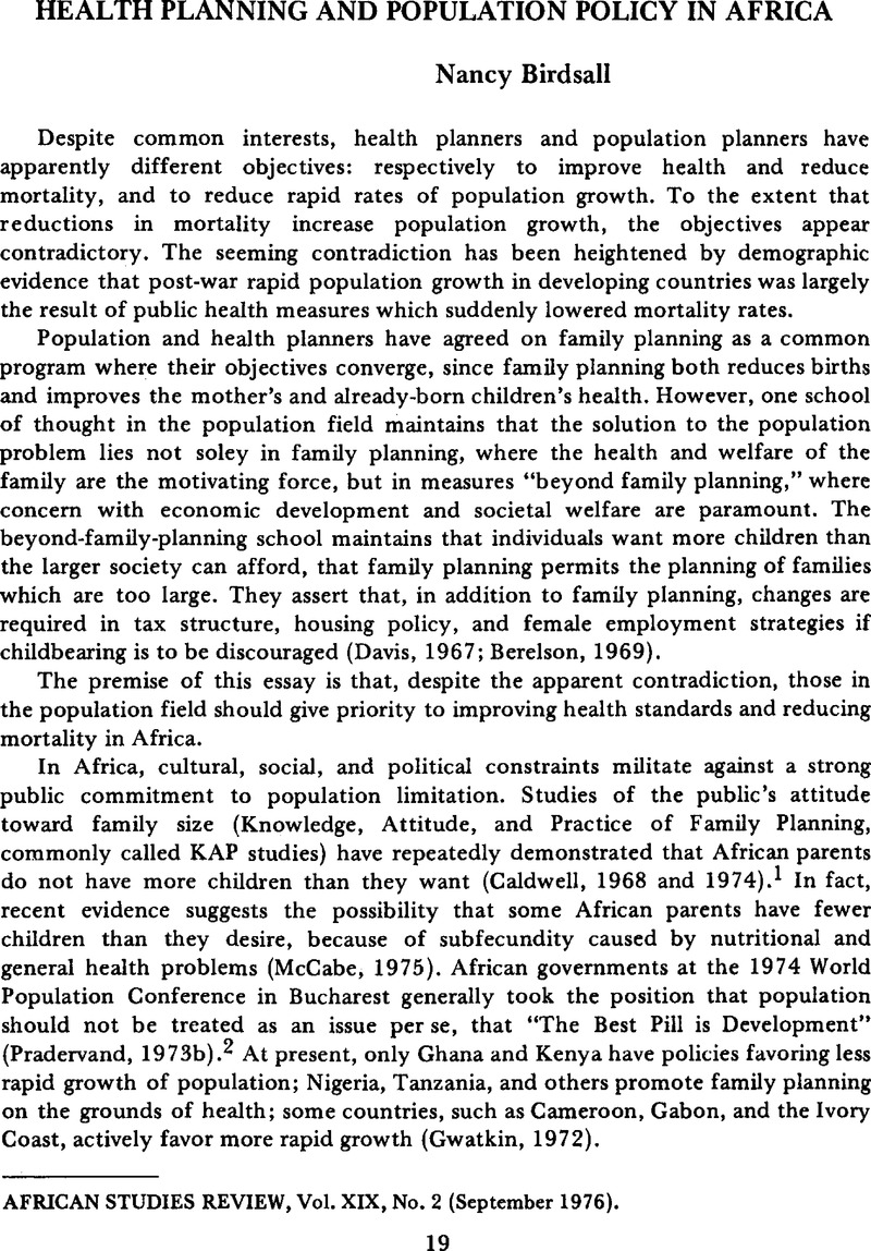 research paper on population policy