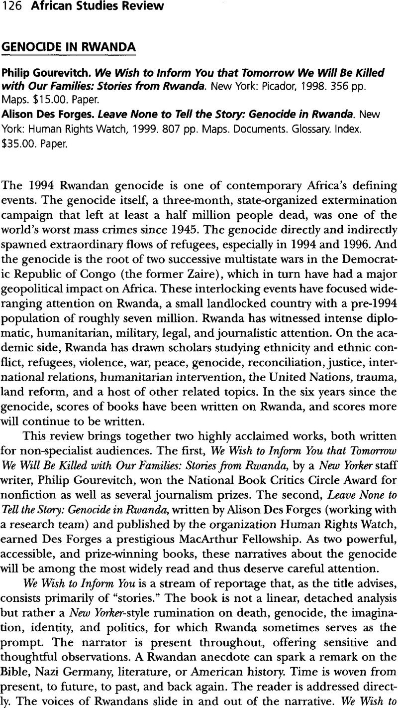 essay on rwanda genocide