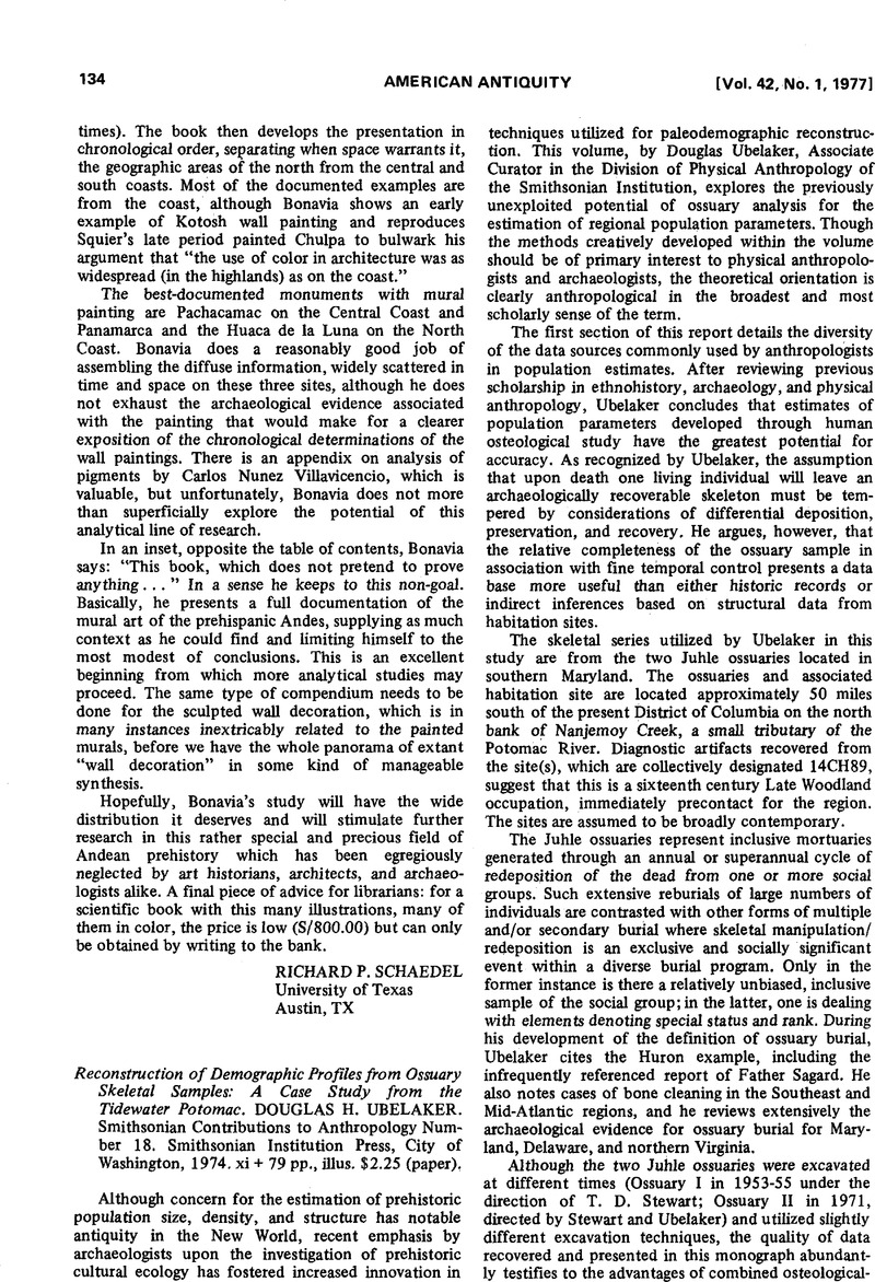 Reconstruction of Demographic Profiles from Ossuary Skeletal Samples: A ...