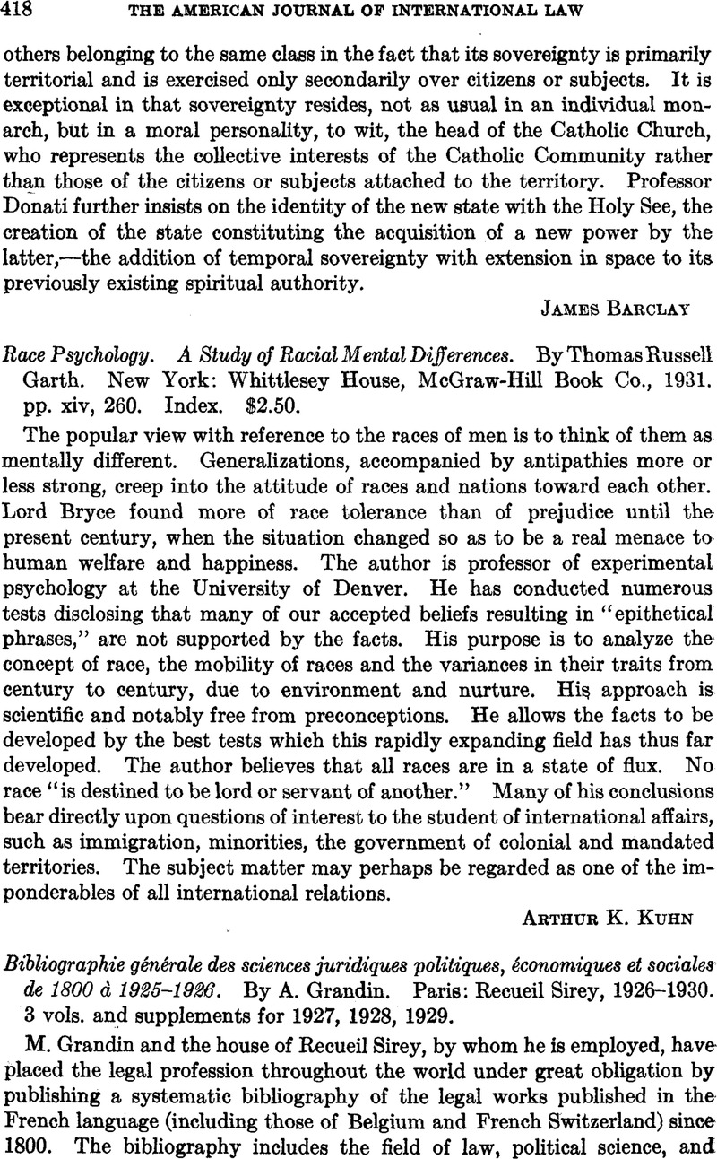 Race Psychology. A Study of Racial Mental Differences. By Thomas ...