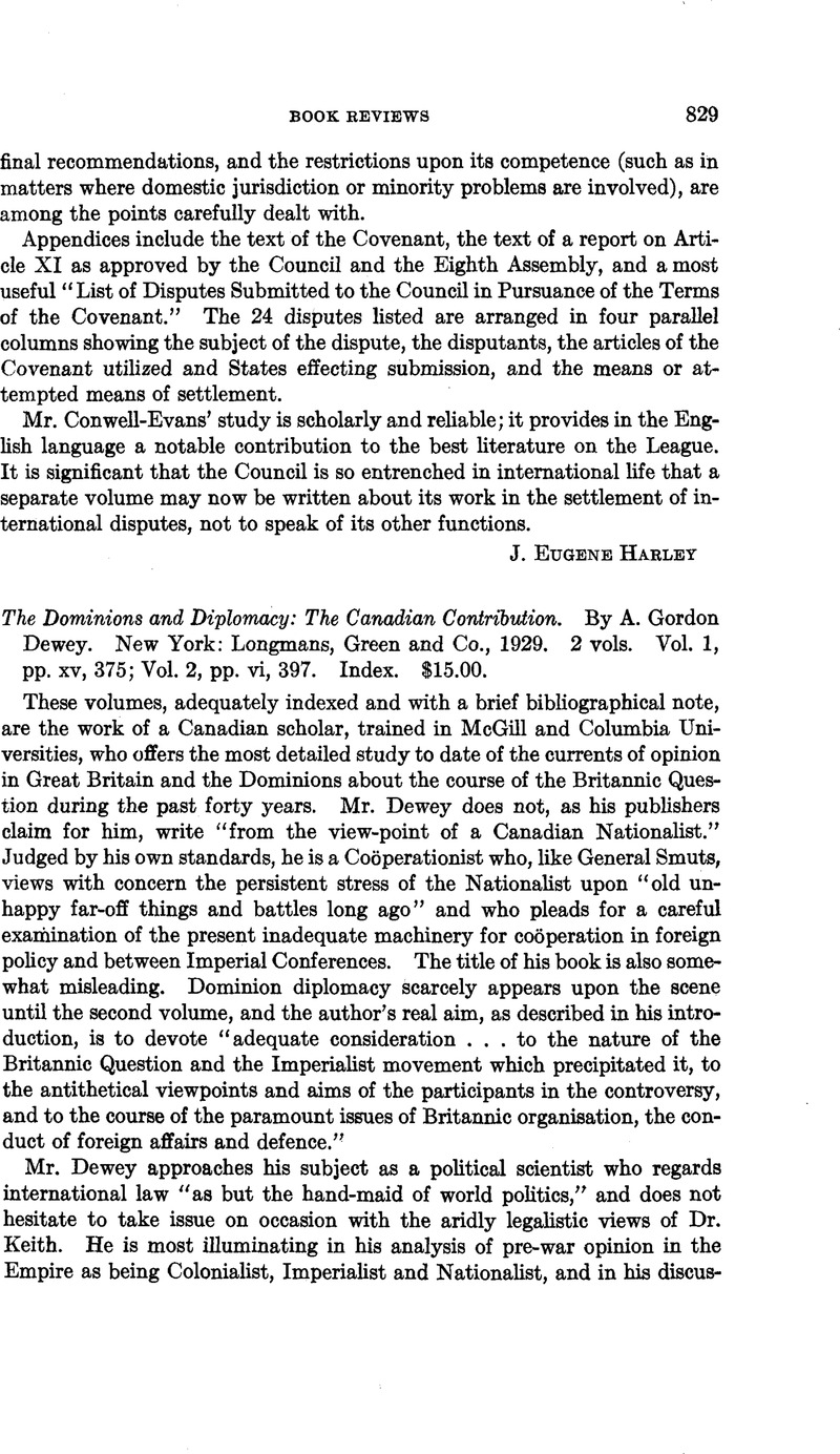 The Dominions and Diplomacy: The Canadian Contribution. By A. Gordon ...