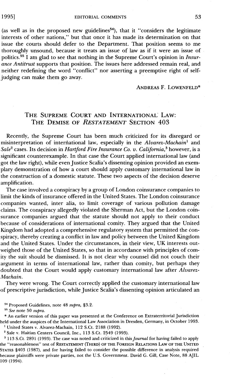 Supreme court outlet international law