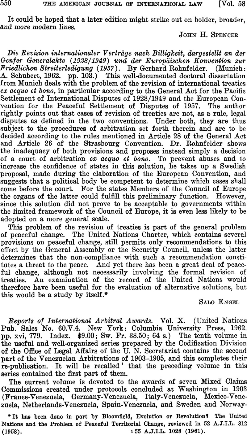 Reports of International Arbitral Awards. Vol. X. (United Nations Pub ...