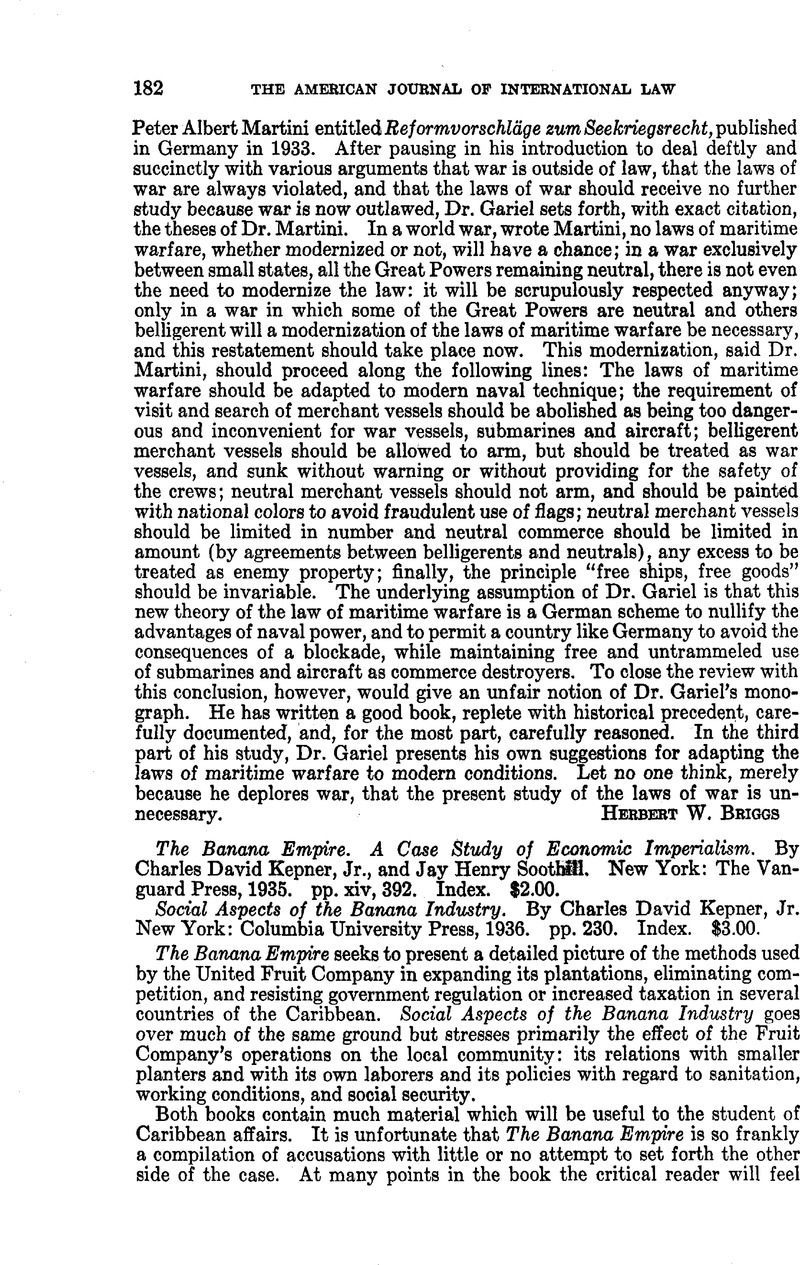 The Banana Empire. A Case Study of Economic Imperialism. By Charles