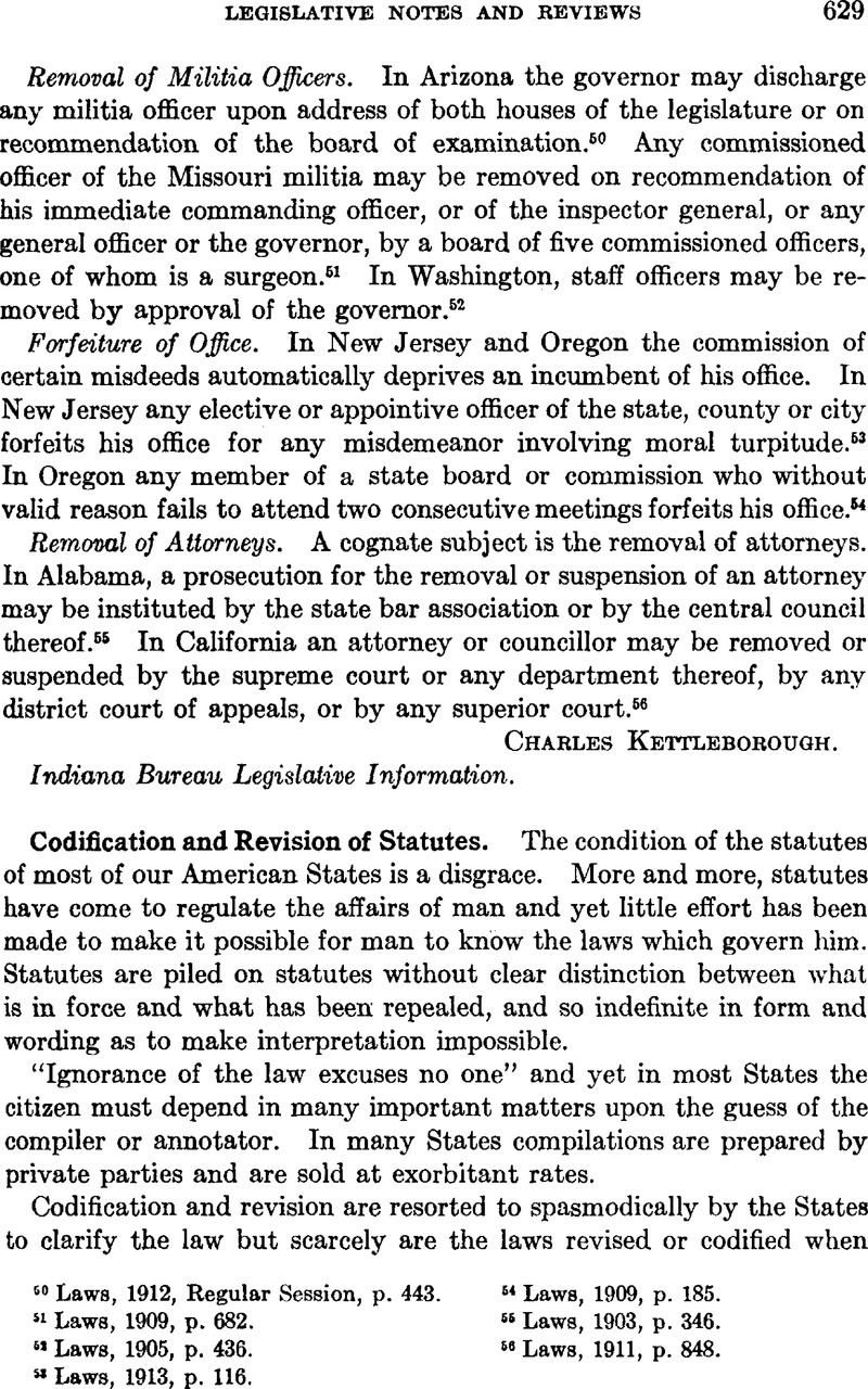 Codification And Revision Of Statutes | American Political Science ...