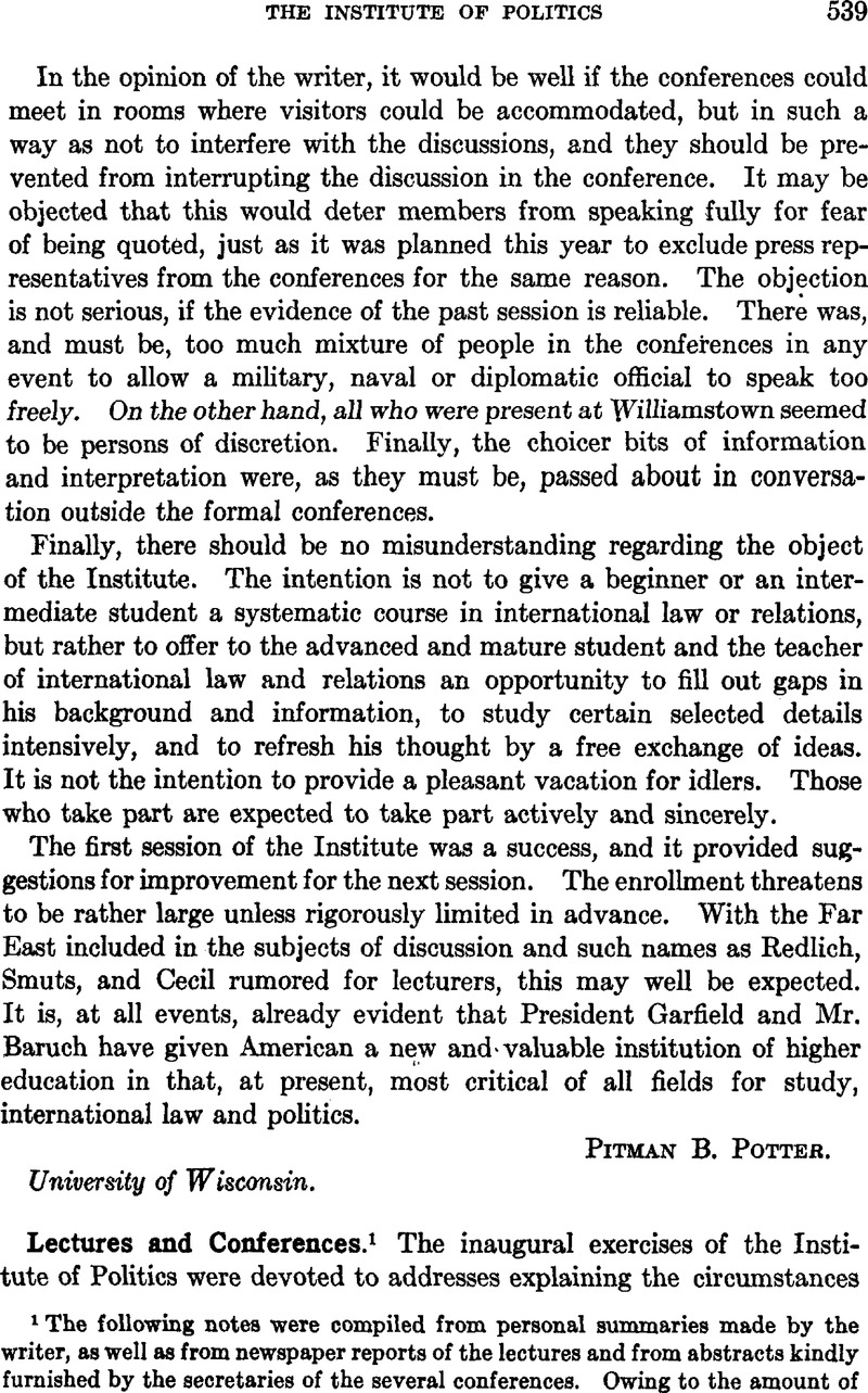 Lectures and Conferences1 | American Political Science Review ...