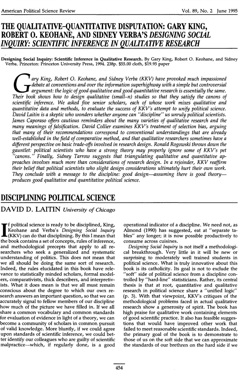 Bridging The Quantitative-Qualitative Divide In Political Science ...