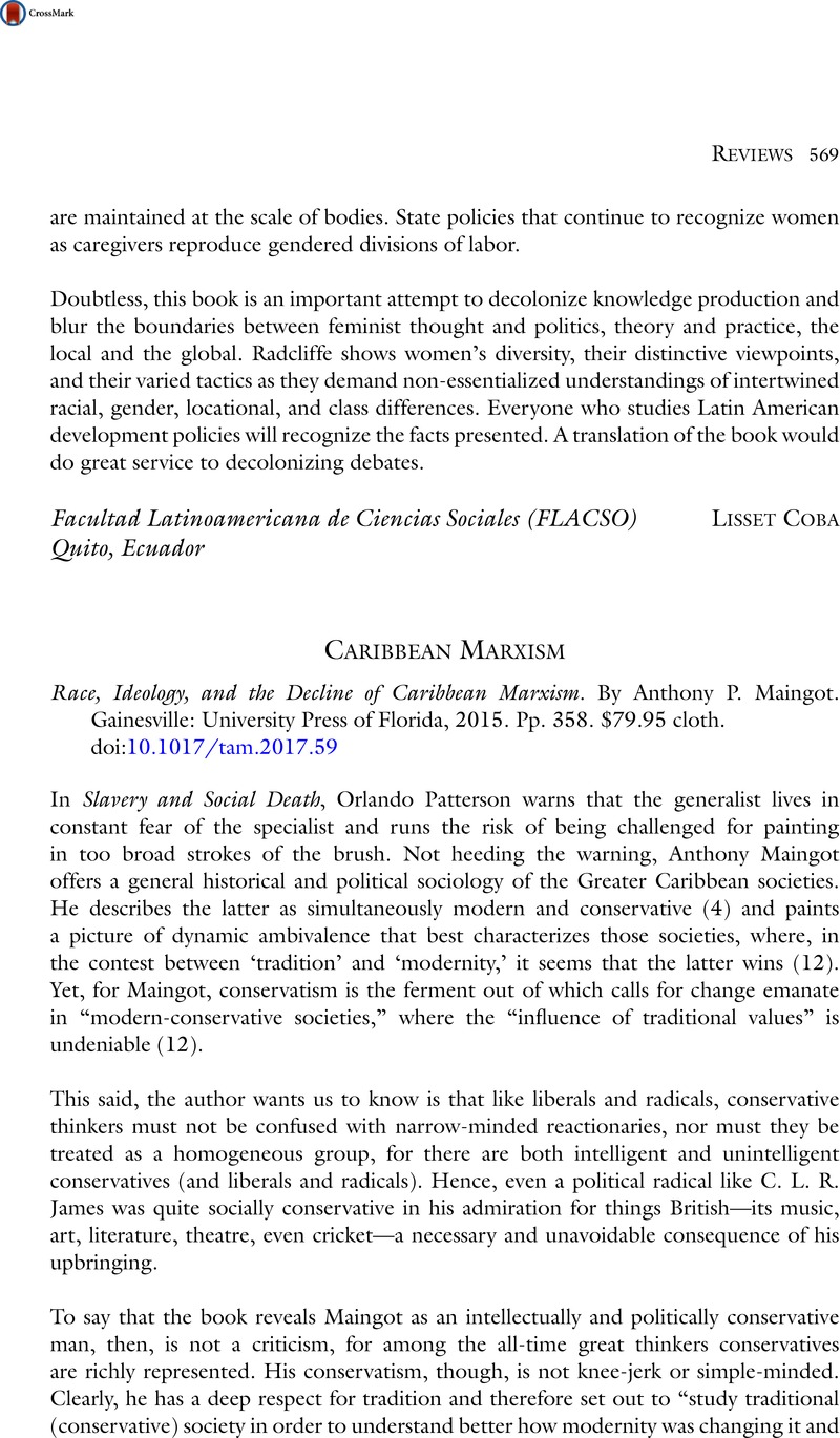 Race, Ideology, and the Decline of Caribbean Marxism