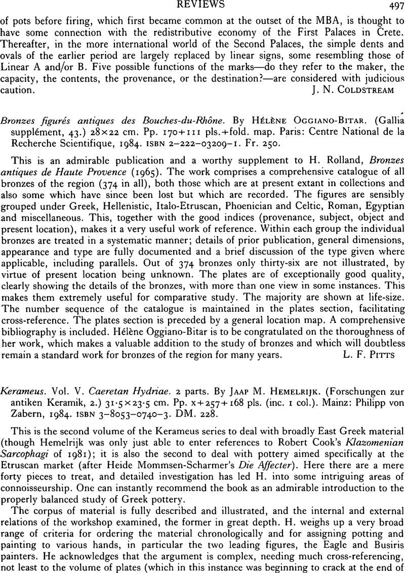 Kerameus. Vol. V. Caeretan Hydriae. 2 parts. By Jaap M. Hemelrijk ...