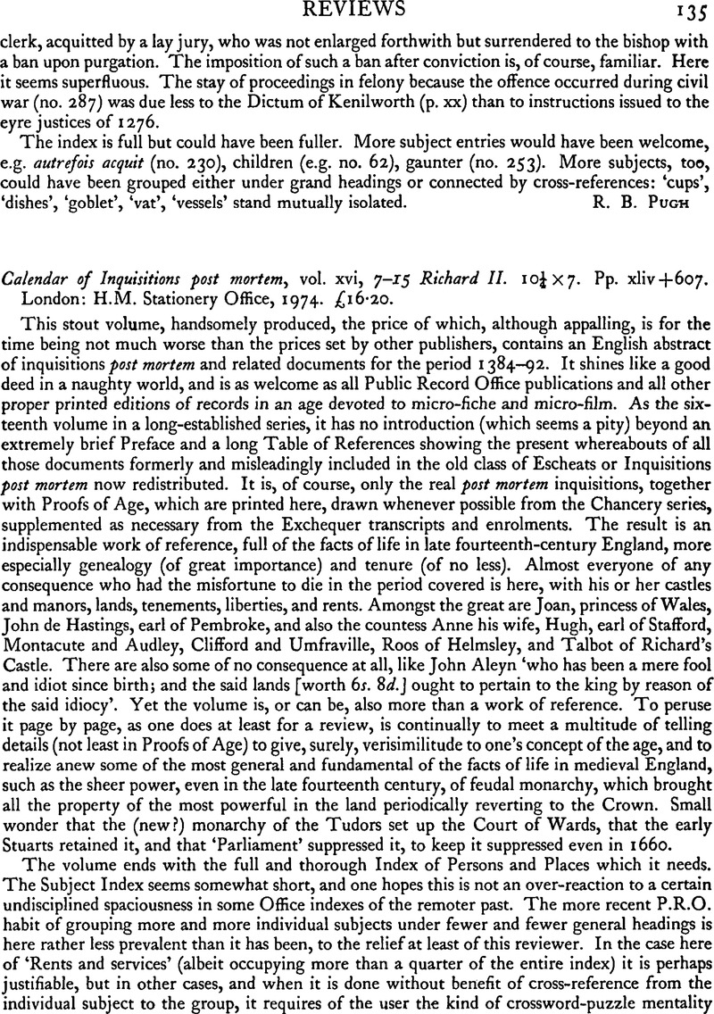 Calendar of Inquisitions post mortem, vol. xvi, 715 Richard II. 10¼ ×