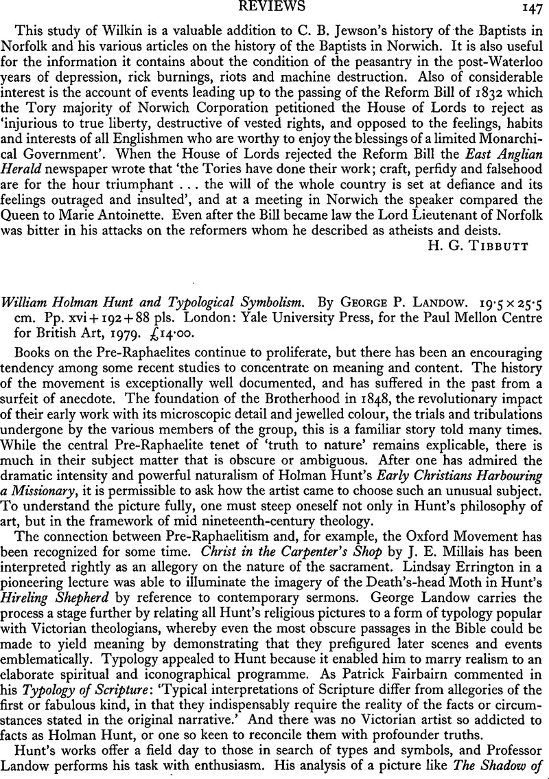 William Holman Hunt and Typological Symbolism. By George P. Landow. 19 ...