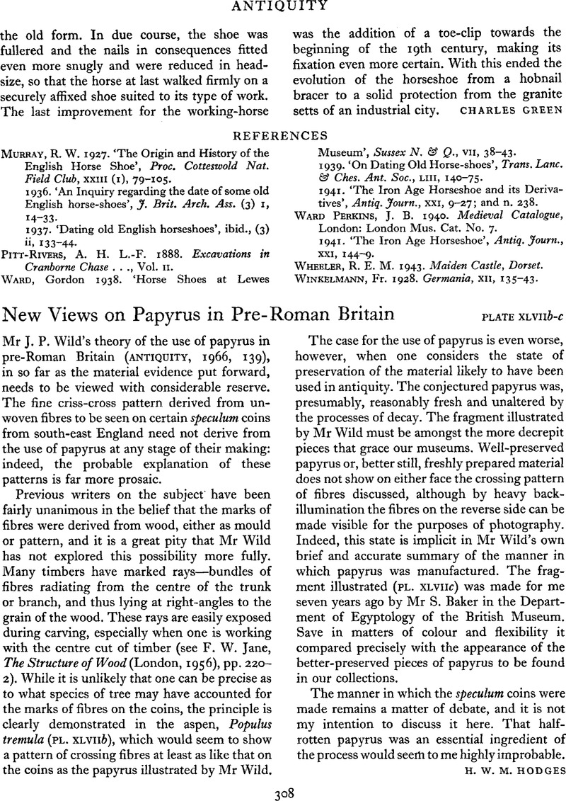 New Views on Papyrus in Pre-Roman Britain | Antiquity | Cambridge Core