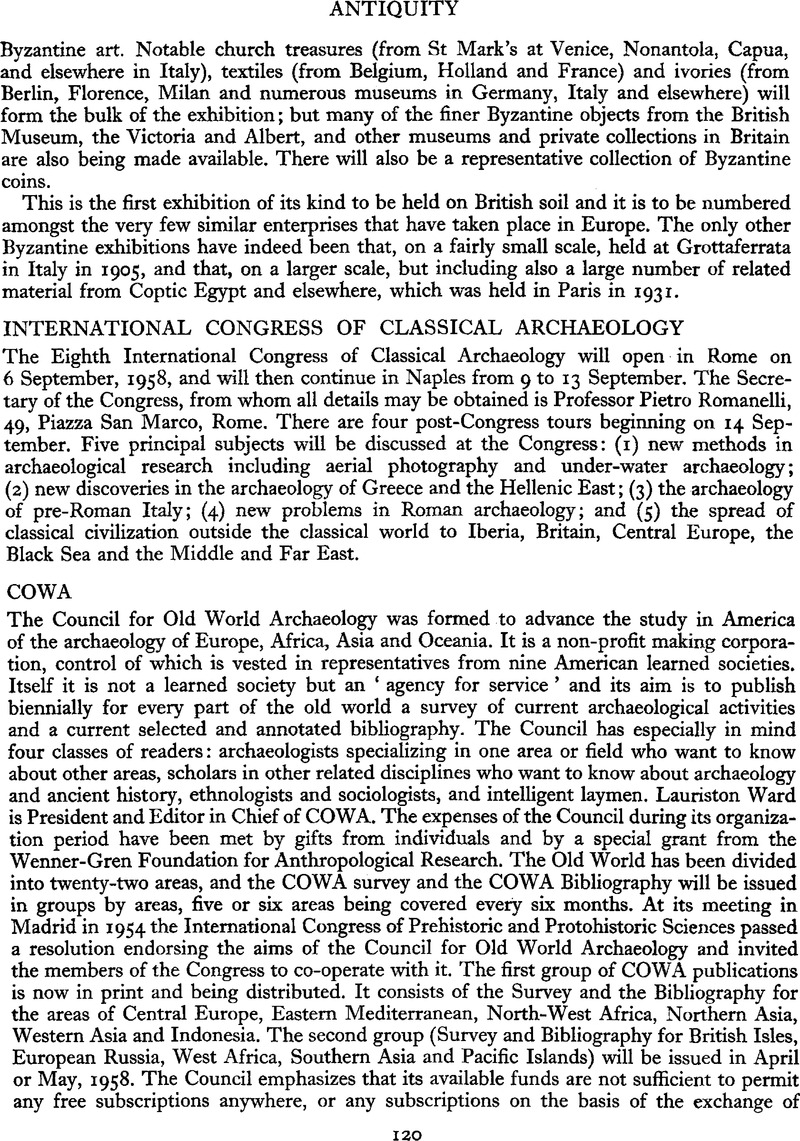 International Congress Of Classical Archaeology | Antiquity | Cambridge ...