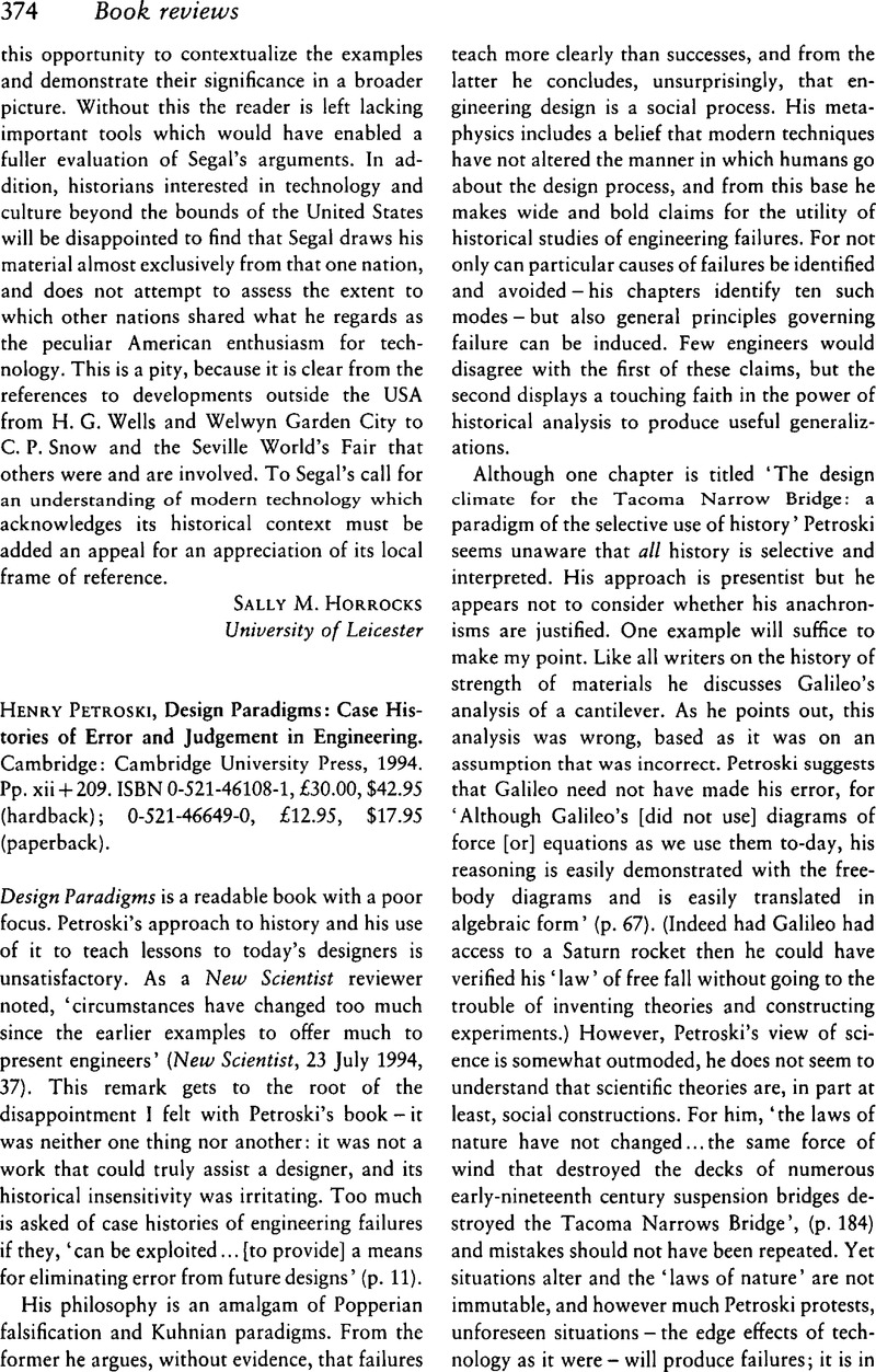 design paradigms petroski