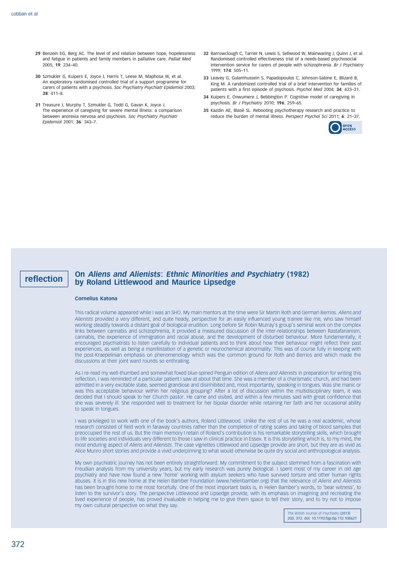 Aliens and Alienists: Ethnic Minorities and Psychiatry