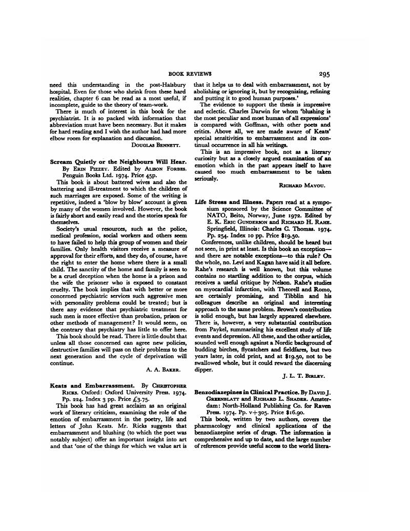 Keats and Embarrassment. by Ricks, Christopher:: Sehr gut