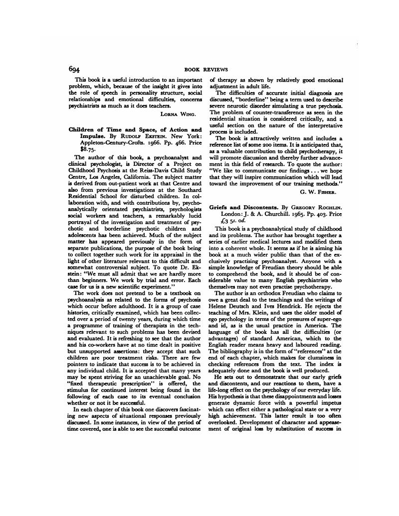 Griefs and Discontents. By Gregory Rochlin. London: J. & A. Churchill ...