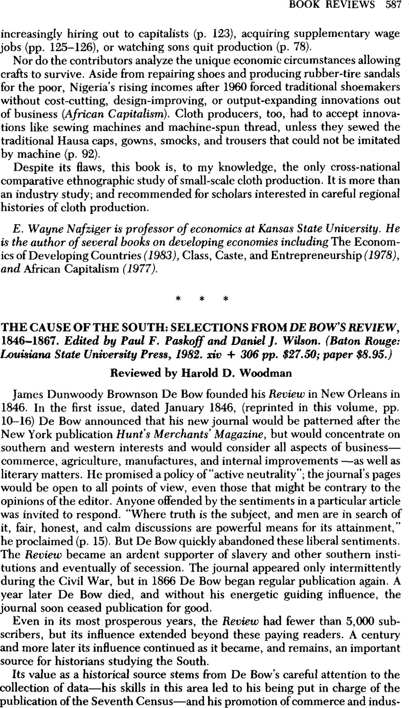 The Cause of the South Selections from de Bow's Review, 18461867