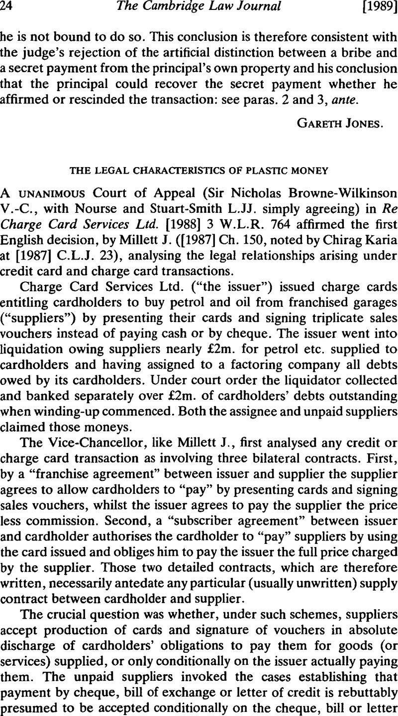 the-legal-characteristics-of-plastic-money-the-cambridge-law-journal