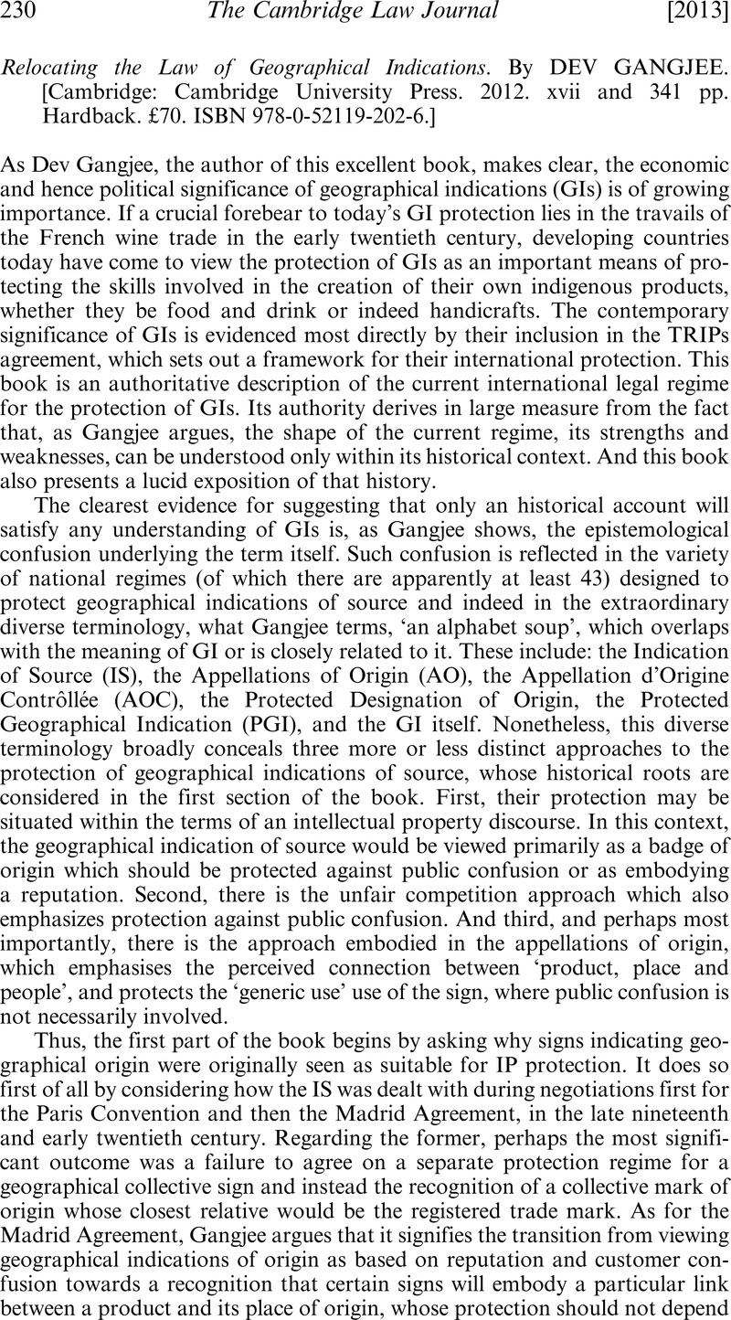Geographic Indications