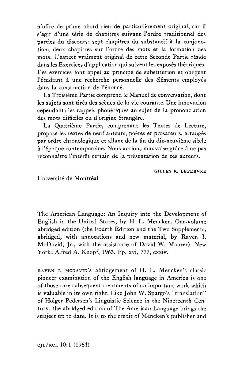 The American Language: An Inquiry into the Development of English