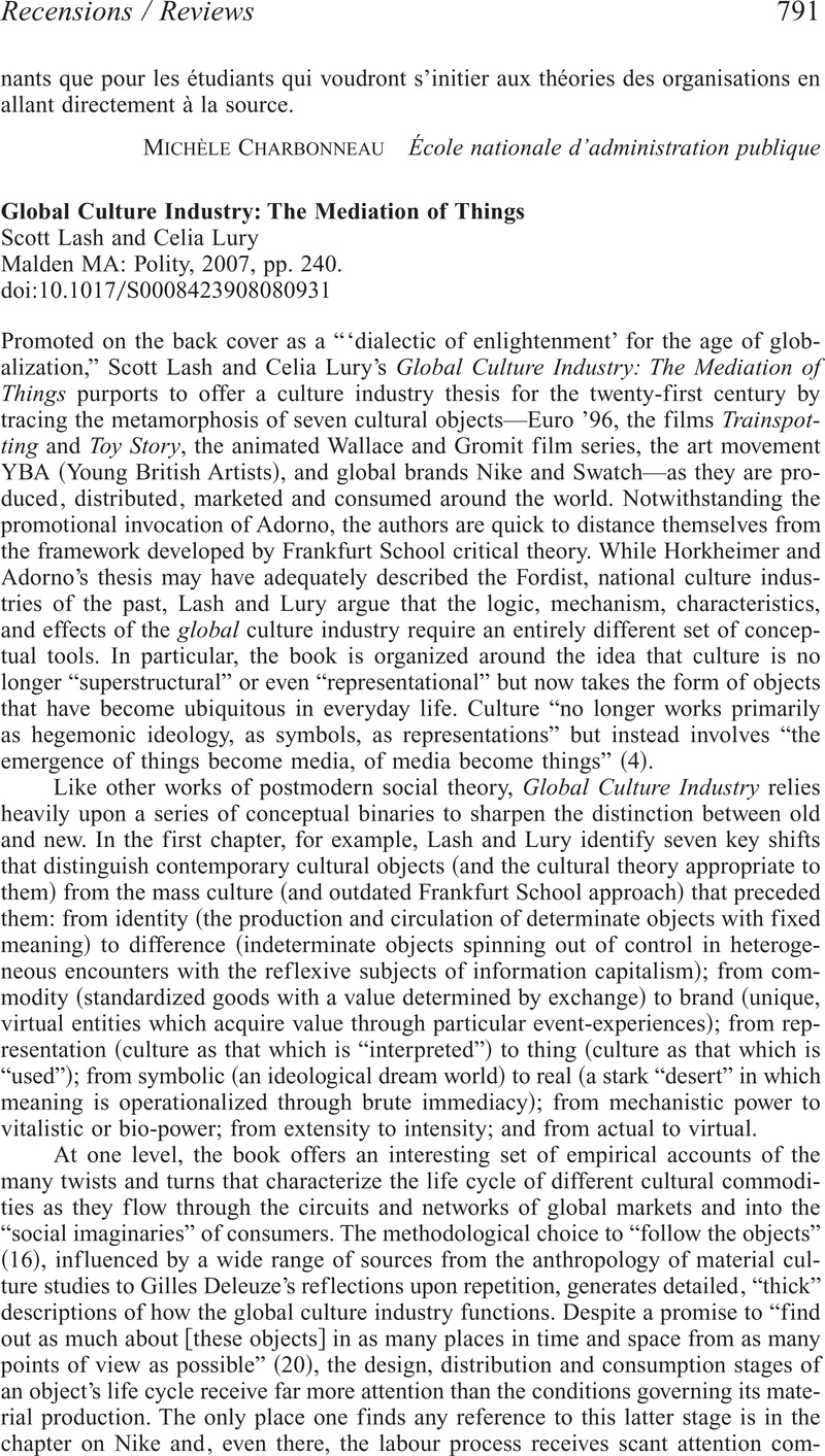 GLOBAL CULTURE INDUSTRY LASH LURY DOWNLOAD GLOBAL CULTURE INDUSTRY LASH LURY DOWNLOAD