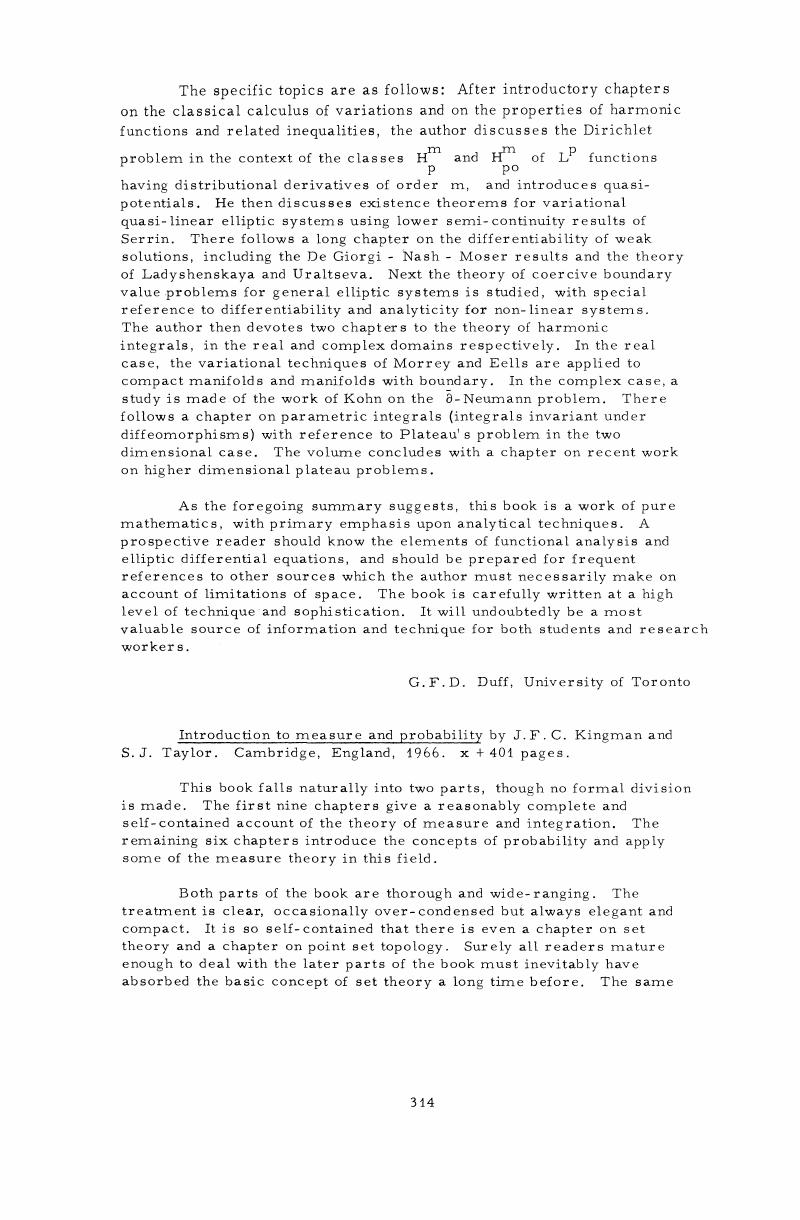 Introduction to measure and probability by J. F. C. Kingman and S.J ...