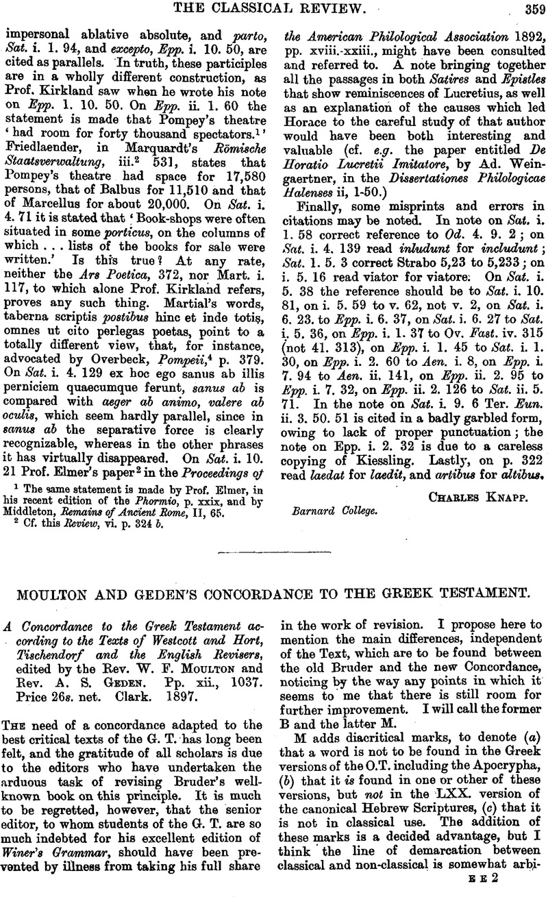 Moulton and Geden's Concordance to the Greek Testament - A