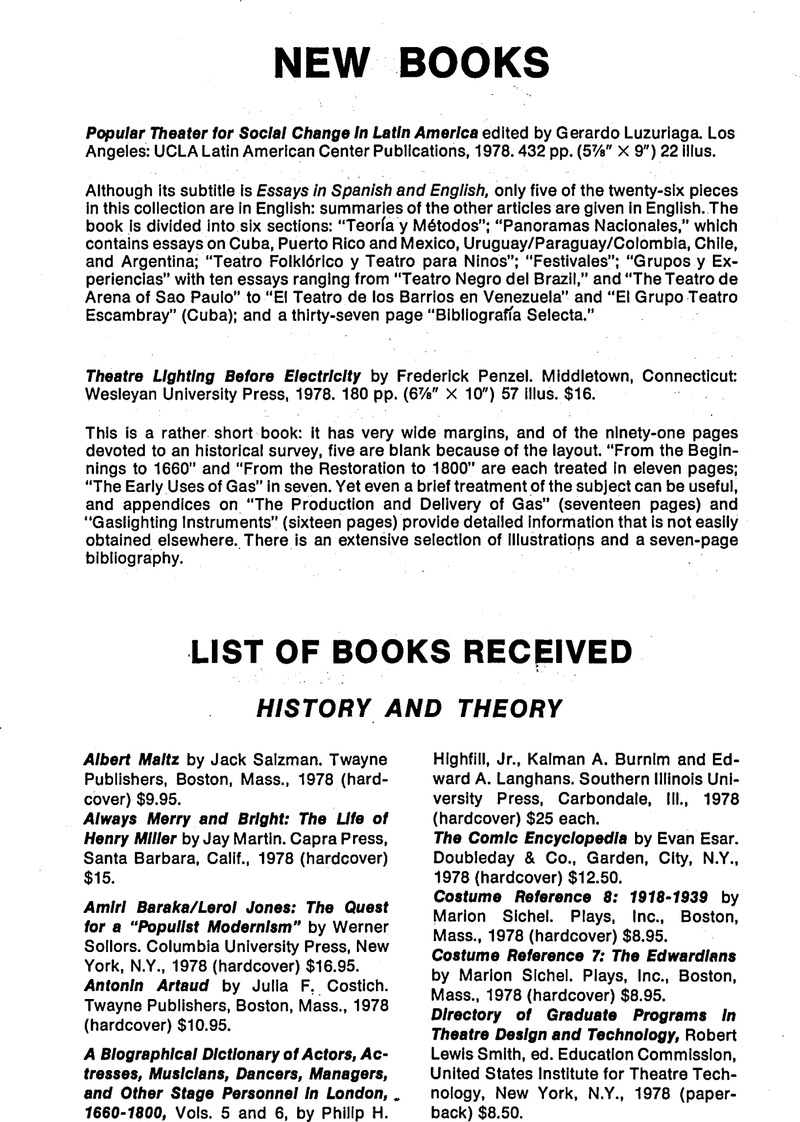 Theatre Lighting Before Electricity by Frederick Penzel. Middletown