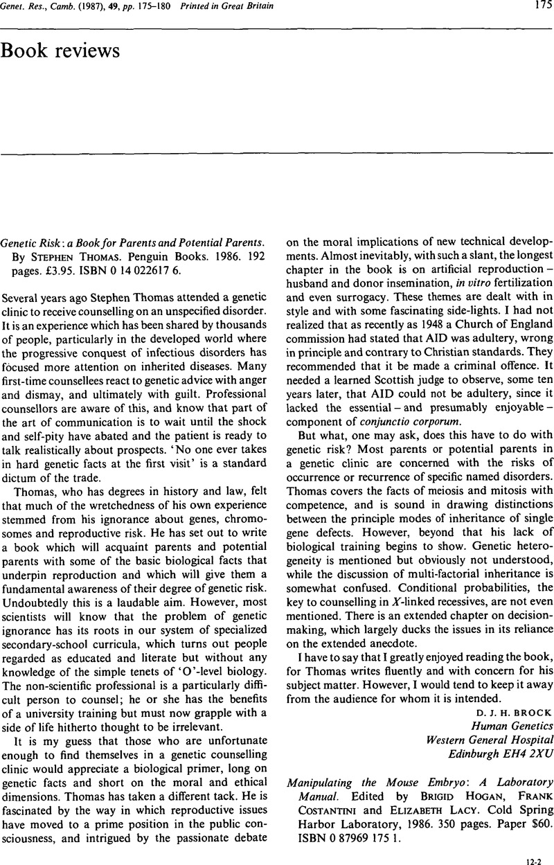 Manipulating The Mouse Embryo A Laboratory Manual Edited By Brigid