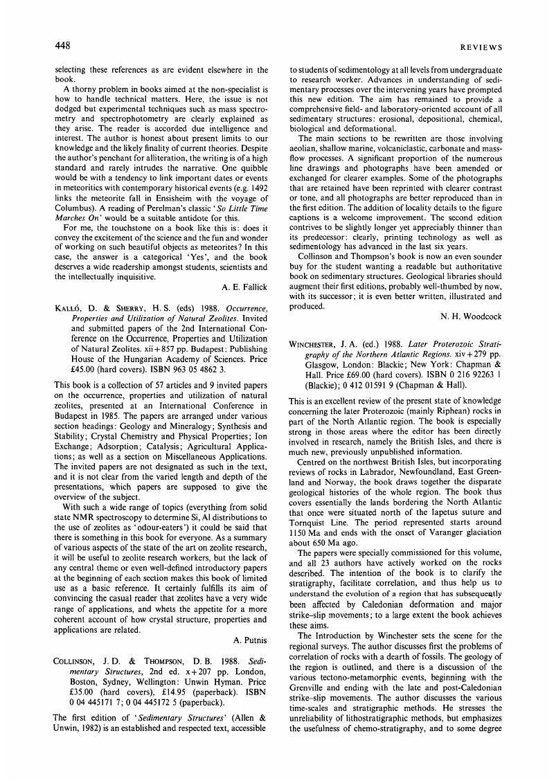Later Proterozoic Stratigraphy of the Northern Atlantic Regions