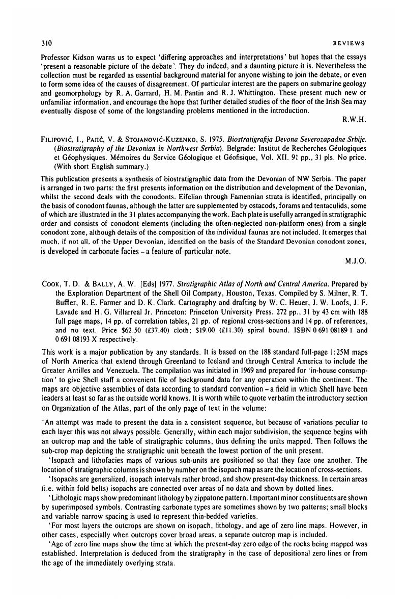 T. D. Cook & A. W. Bally [Eds] 1977. Stratigraphic Atlas of North and ...