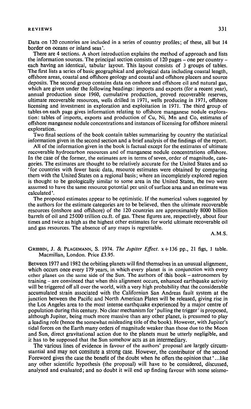 Gribbin J. & Plagemann S. 1974. The Jupiter Effect. x+136 pp., 21 figs ...