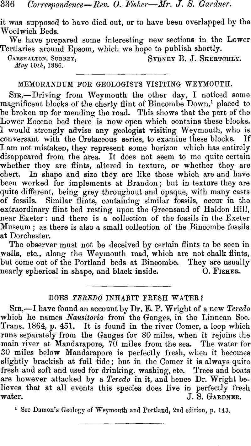 Geological Memo.pdf Memorandum for Geologists Visiting Weymouth | Geological Magazine ...