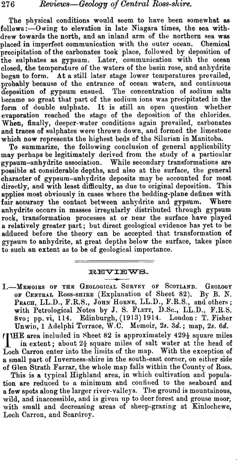 I.—memoirs Of The Geological Survey Of Scotland. Geology Of Central 