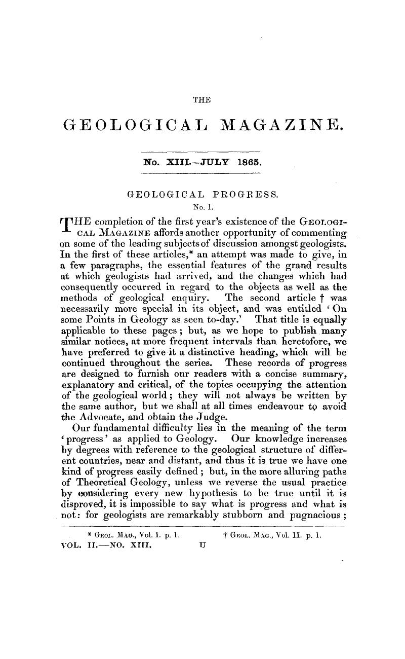 Geological Progress | Geological Magazine | Cambridge Core