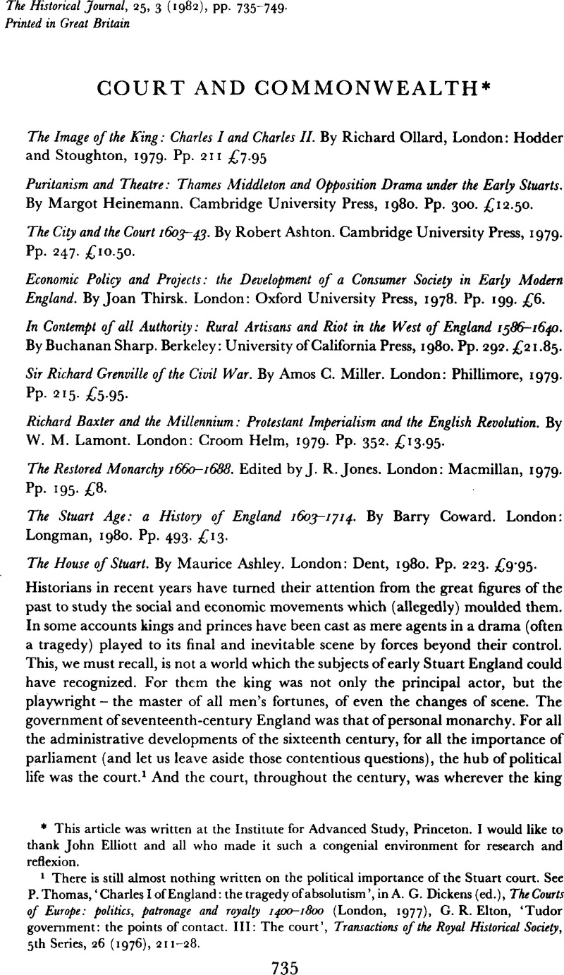 Court and Commonwealth* The Historical Journal Cambridge Core