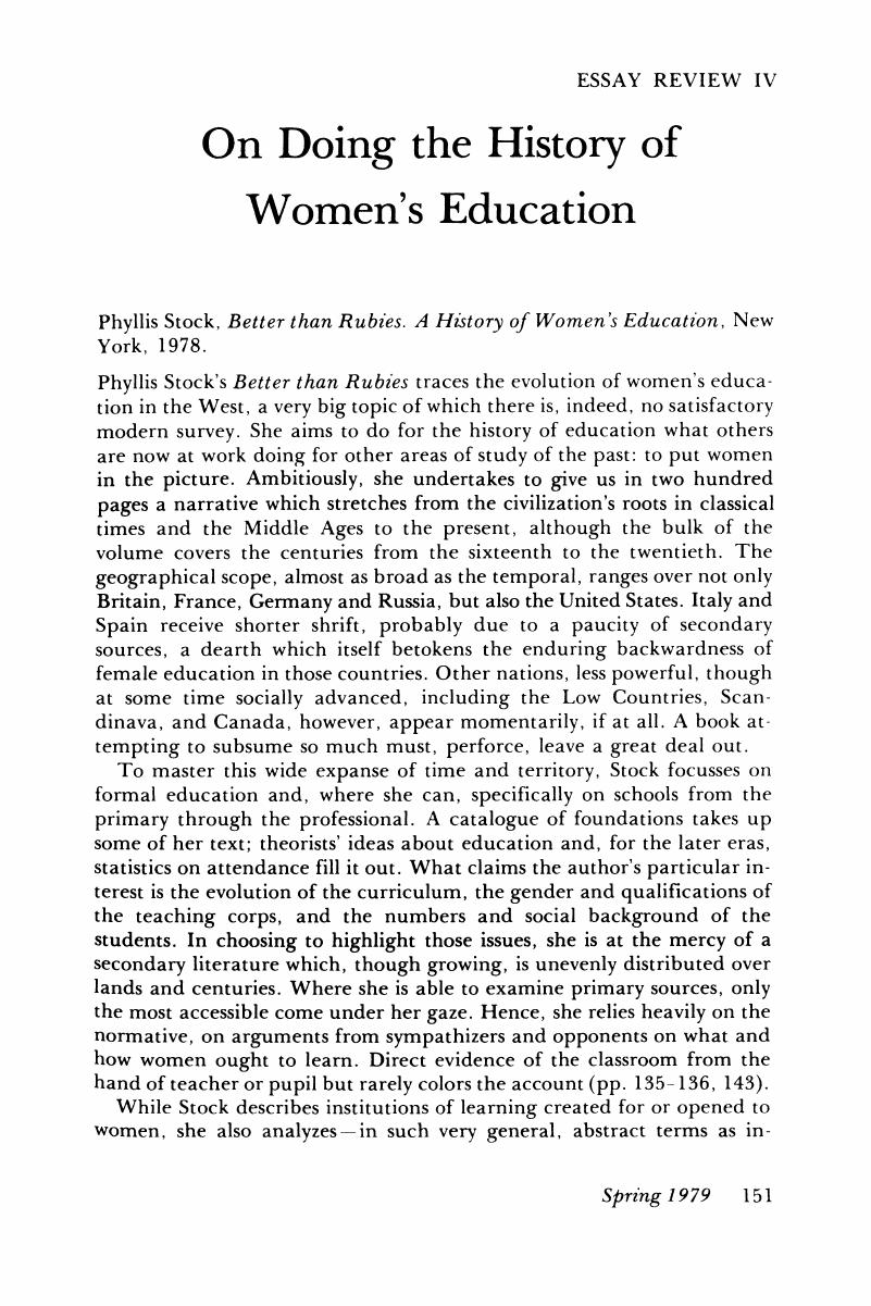 article about women's education
