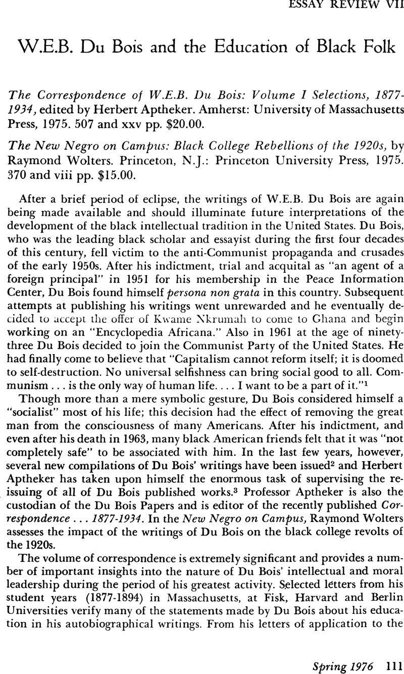 web dubois education essay