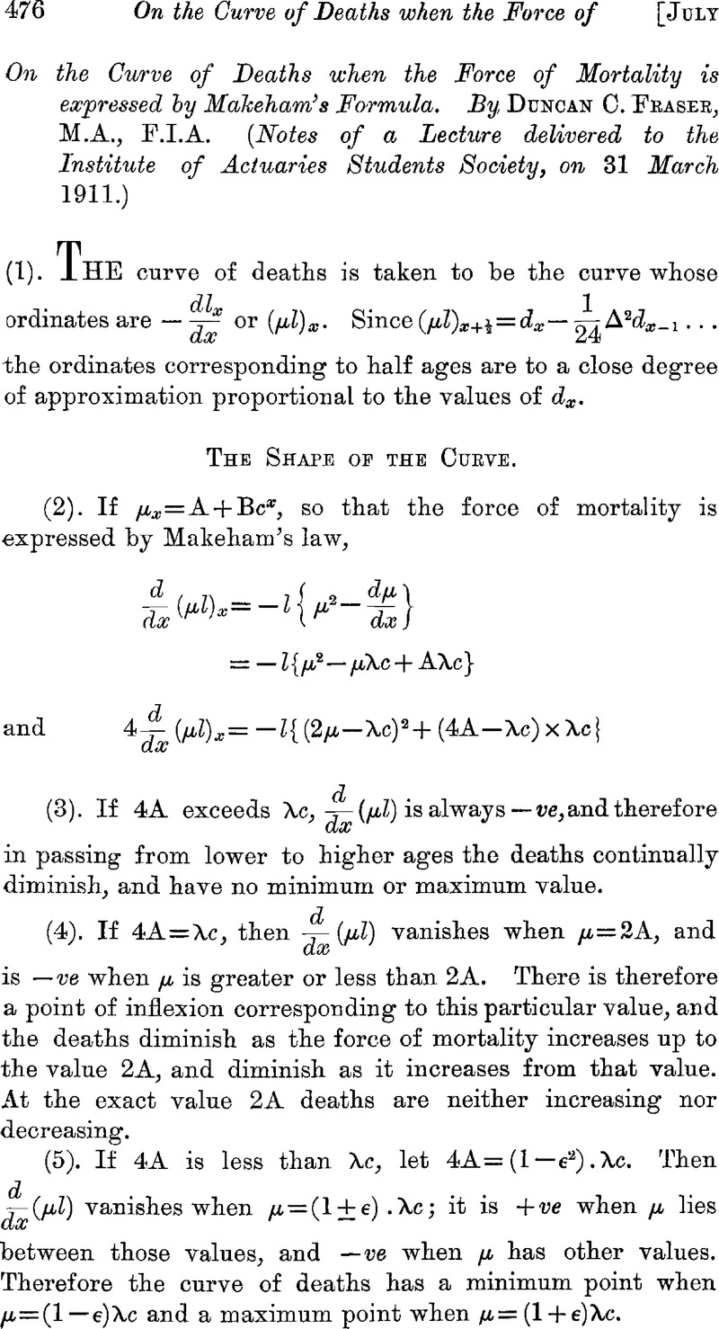 on-the-curve-of-deaths-when-the-force-of-mortality-is-expressed-by