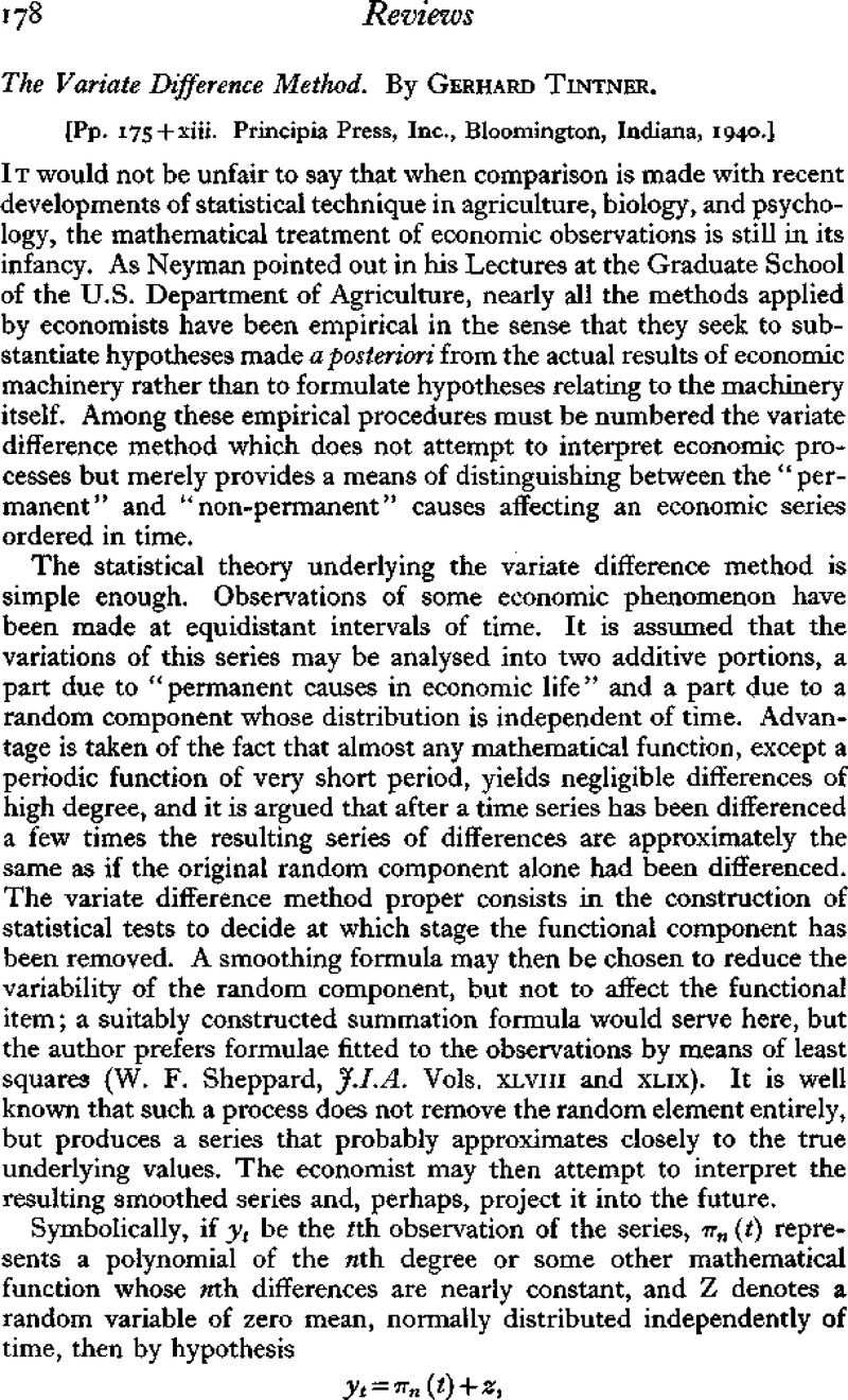 the-variate-difference-method-by-gerhard-tintner-pp-175-xiii