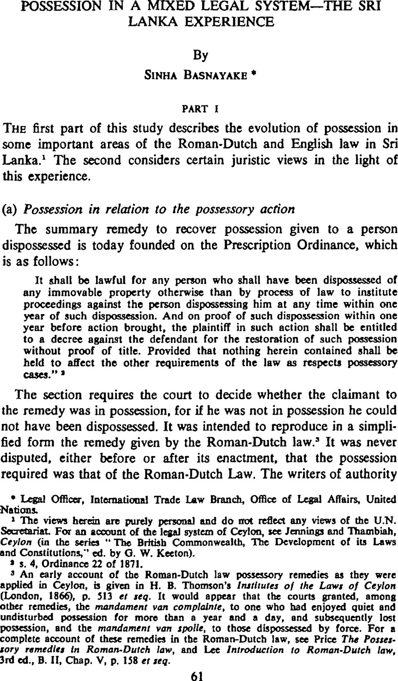 possession-in-a-mixed-legal-system-the-sri-lanka-experience