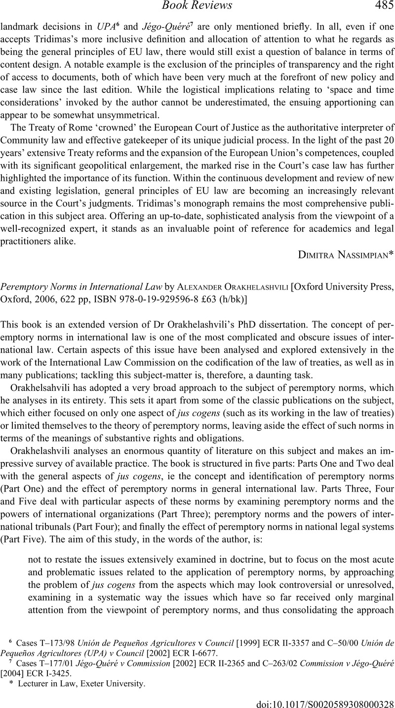 Peremptory Norms in International Law by Alexander Orakhelashvili ...