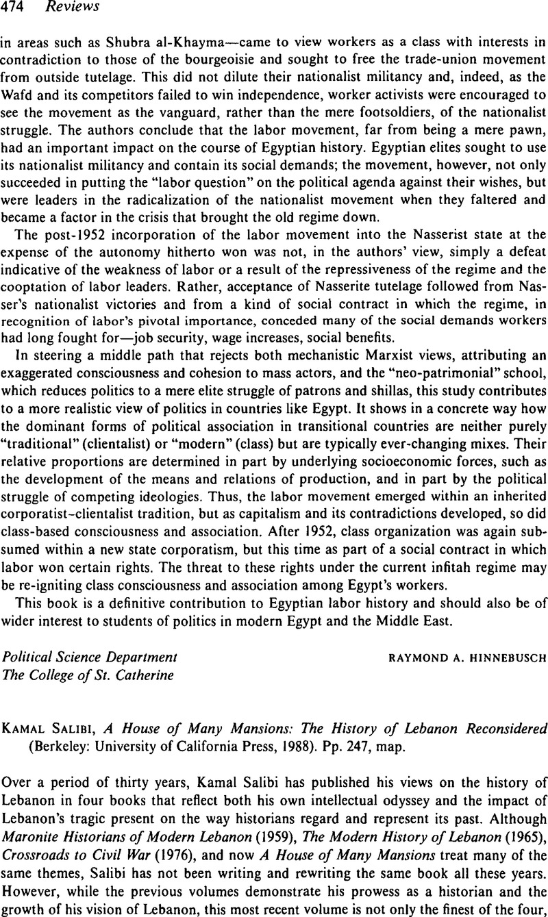 Kamal Salibi, A House of Many Mansions: The History of Lebanon ...