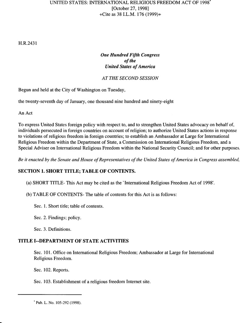 united-states-international-religious-freedom-act-of-1998