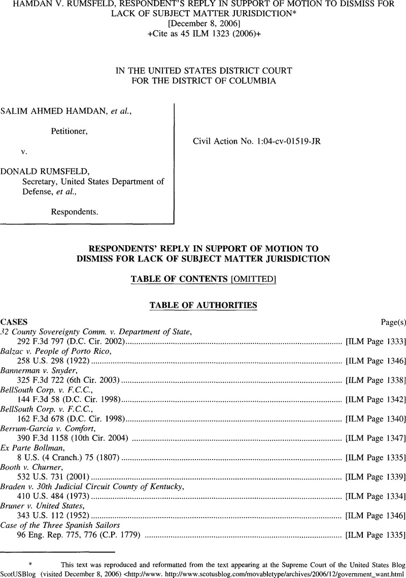 Hamdan hotsell v rumsfeld