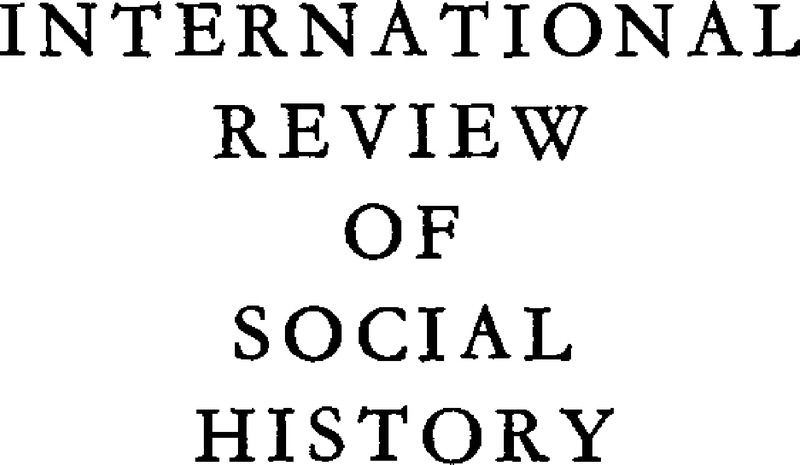 ISH volume 12 issue 3 Front matter | International Review of Social ...