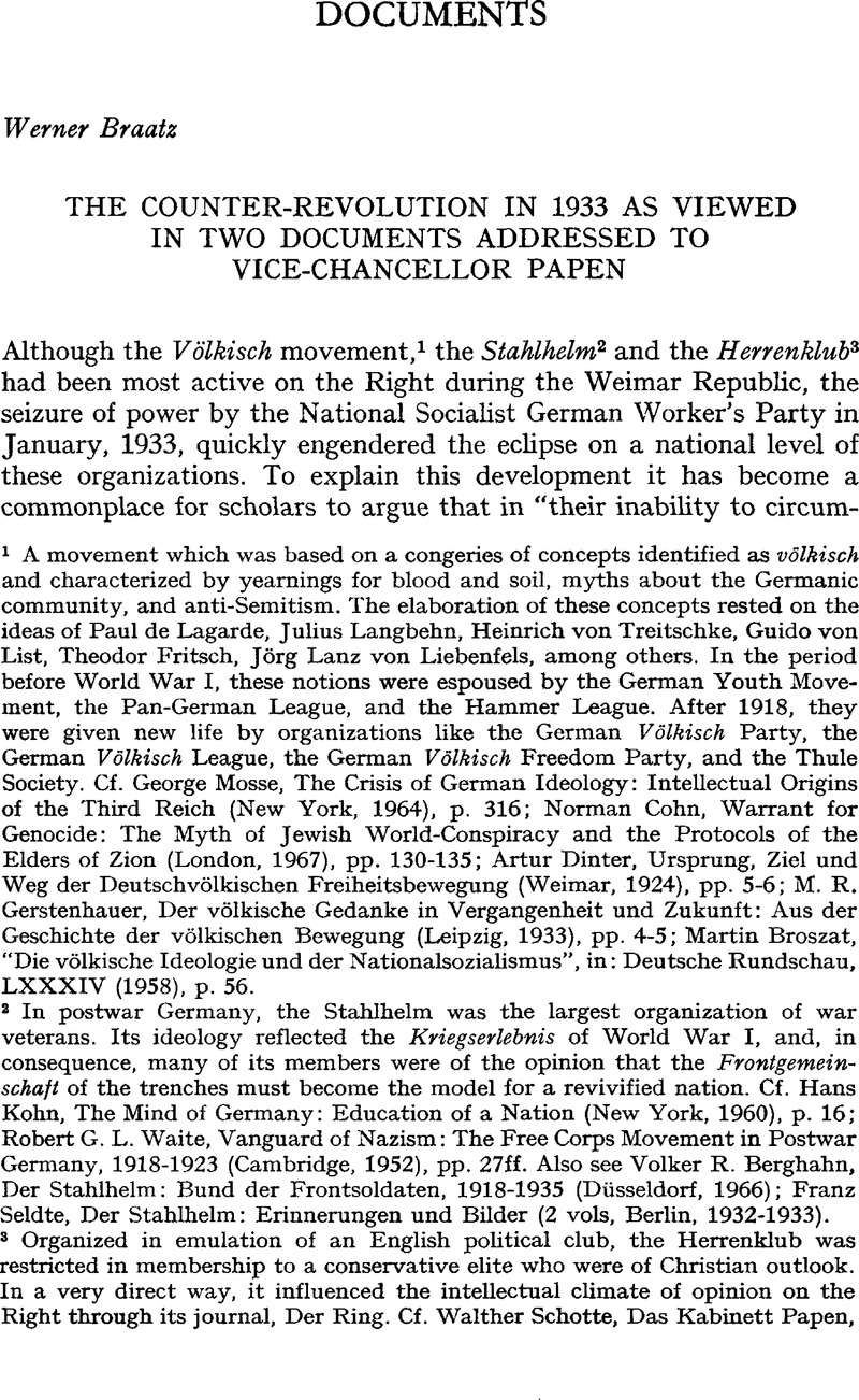 The Counter Revolution in 1933 As Viewed in Two Documents