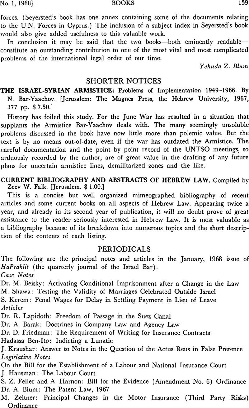Periodicals Israel Law Review Cambridge Core