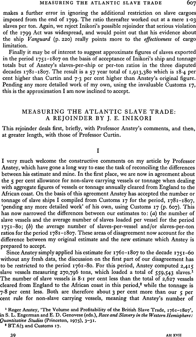 thesis about atlantic slave trade